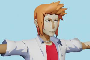 Taishi Fura Tokyo-Ghoul, male, man, people, human, xna, characters, rigged